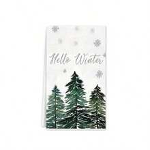 2pcs Christmas Themed Towels, Designed With Christmas Tree And Snowflake Pattern Printed Towels, Machine Washable, Heat-Resistant, Absorbent And Reusable, Suitable For Room Decoration, Kitchen And Bathroom Towels, Party Decoration, Home Decoration, Making It An Ideal Holiday Gift For Christmas. - Multicolor - View 26