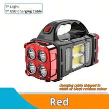 Be Prepared: Solar And USB Rechargeable LED Work Light With 1500mAh Nickel Battery, Tactical COB Technology, 4 Modes And Emergency Camping Power!