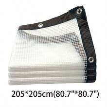 防水防风重型透明乙烯基篷布 - 非常适合温室、花园、露台、凉亭和露营车 - 实用挂钩