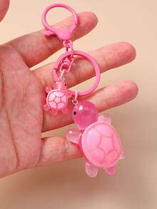 1pc Cute Resin Big & Small Turtle Keychain, Cartoon Animal Backpack Pendant, Mobile Phone Charm - Multicolor - View 17