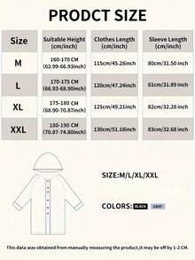 时尚男士雨衣，加厚雨衣，男士雨披，多功能雨衣，防水雨衣，适合徒步、登山、旅行、骑行等户外活动，保暖雨衣，闺蜜节、宠物、嘉年华