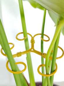 Plant Stem Support, Reusable Metal Climbing Plant Stems Support Stake,Durable Monstera Stabilizer Grapple Holder, Unique Design For Climbing Plants, Turtle Shell Bamboo Clamp Set, Ideal Plant Support For Thriving Growth