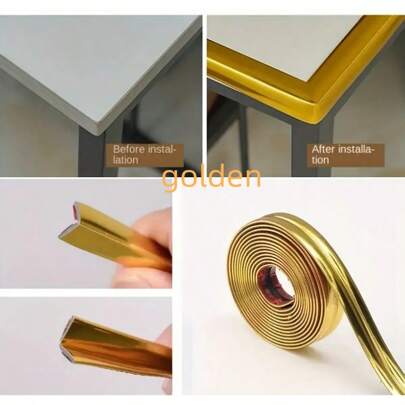 1PC 3meters/118.11in Self-Adhesive Caulking Strip, PVC Decorative Trim Tape, Room Decoration Interior Trim Strips Wall Stickers Corner Decorative Strips Home Decor Garden Peel And Stick Posters