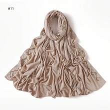 1pc Women's Solid Color Satin Scarf With Rhinestone Decor, Fashionable And Elegant, Soft And Breathable, Suitable For Dress Matching - Multicolor - View 13