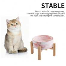 Elevated Raised Cat Bowl Ceramic Dog Bowl For Small Medium Dogs Food Water Bowl With Stand Heavy Weighted Pet Feeding Bowl Ceramic Dog Dish Marble