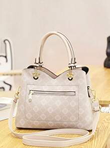 今年流行三件套母女包经典大容量女士休闲手提包高端气质女士老花包 - 米色 - 查看 6