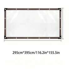 1pc Heavy-Duty Clear Plastic Tarp - Plastic Cover For Patio, Greenhouse, Garden, Porch - All-Season Rain, Dust, Wind, And Snow Protection - Stylish Protective Canopy| Plastic Material - Transparent - View 17