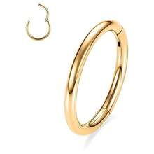 1 Pc Of Stainless Steel Simple 18K Gold Plated Hoop Earrings For Women Or Girls, Delicate Cartilage Hoop, Tiny Spiral Hoop, Gold Hoop, Silver Hoop Set Minimalist Taggs Hoop, Conch Hoop For Men, Mini Piercing Hoop Jewelry Everyday, Suitable For Everyday Wear, 16 Gauge 6mm, 7mm, 8mm, 9mm,10mm 12mm - Yellow Gold - View 10