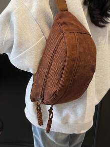 1 قطعة حقيبة صدر خضراء القلب من النبيل للرجال، متعددة الاستخدامات بتصميم مبسط عصري