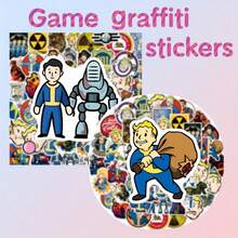 50Pcs Game Graffiti PVC Stickers, Creative Art Stickers, Suitable For Phone Cases, Refrigerators, Guitars, Water Bottles, Durable And Colorful Game-Themed Stickers - 均碼 - 查看 4