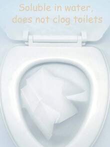 10 件/50 件/100 件一次性马桶座圈，可洗纸马桶座圈，必备旅行配件，可溶解纸马桶座圈，适用于飞机、旅行、公共卫生间和露营，可快速拆卸，轻便卫生的秋季浴室装饰 - 黃色 - 查看 6