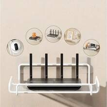 投影仪浮动搁板、金属Wifi路由器搁板、有线电视盒壁挂架、DVD播放器搁板、电视盒/游戏机/音箱电视壁挂架、壁挂浮动架/支架/支架 - 彩色 - 查看 6