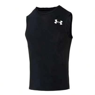 Under Armour Áo tank top nén tay ngắn UA HG OG dành cho nam, thoải mái và mềm mại, phù hợp cho các hoạt động thể thao hàng ngày, thường ngày và tập luyện ngoài trời.