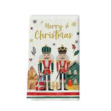 1/1/2 seturi de prosoape de bucătărie în stil Crăciun, cu tematică de spărgător de nuci, cu dimensiunile de 40x60 de centimetri, fabricate din material poliester ultra-moale, imprimate cu șervețele cu tematică de Crăciun și un design de Crăciun fericit. Potrivite pentru mese, restaurante, decorațiuni pentru petreceri și uz zilnic, sunt o alegere ideală pentru decorarea bucătăriei de Crăciun.