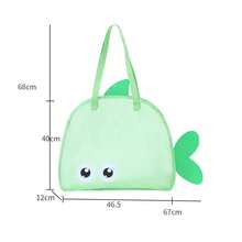 Novedad de verano, bolsa de playa de viaje, bolsa de almacenamiento de juguetes de dibujos animados para niños, bolsa de almacenamiento para traje de baño, bolsa de aseo de mano con ojos grandes CY63 - Verde - Ver 12