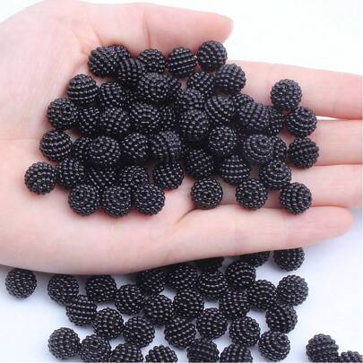 50pcs 10mm Colorful Faux Pearl Mulberry Beads, Mixed Acrylic Mulberry Beads, Suitable For Jewelry Making, Handmade DIY Beading, Necklace, Bracelet, Keychain, Bag Decoration And Craft Accessories