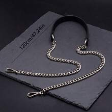 1-Pack Gold Metal Chain With Black PU Leather Strap - Stylish Alternative To DIY Handbag And Shoulder Bag Accessories, Secure Square Clasp For Versatile Fashion Design, Wallet Strap, DIY Wallet Making