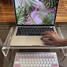 12mm Thickness Heavy Duty 17'' Monitor Stand Riser Computer Stand PC Desk Stand For Keyboard Storage & Multi-Media Laptop Printer TV Screen - Mặc định - Xem 3