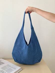 This Large-Capacity Foldable Armpit Shoulder Bag Features A Hollow-Out Design And Is Available In Multiple Colors-Red, Apricot, Khaki, Green, And Black-Perfectly Combining Style With Functionality. While The Versatile Design Can Double As A Shopping Bag Or Travel Bag To Meet Daily Use Needs.