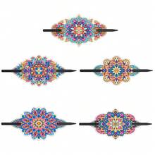 5 件手工钻石画彩色曼陀罗发夹，女士发饰，装饰发夹，女孩生日和节日礼物 - 彩色 - 查看 10