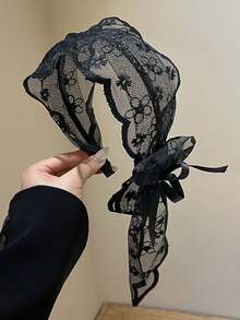 1 szt. Eleganckie nakrycie głowy w stylu boho z koronką, odpowiednie dla dziewczynek, romantyczny klimat świąteczny, letni dodatek plażowy