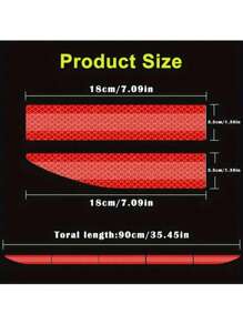 5pcs Reflective Car Trunk Stickers Bumper Protector Anti-Collision Warning Tape Reflective Stickers, Night Reflection