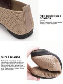 Tenis de mujer sin cordones tipo slip-on, tenis para mujer cómodos y transpirables con suela plana ligera, zapatos cómodos de mujer ideales para primavera, otoño y conducción, tenis deportivos para mujer para uso diario y estilo casual Tenis casuales de mujer de deporte para mujer, slip-on para primavera y otoño, de punta redonda, color negro y blanco solido , livianas modelo de tenis versátiles, zapatillas planas de lona para mujer corte bajo Tenis para mujer Zapatillas deportivas De suela ,cómoda,ligero,al aire libre caminar Zapatillas deportivas transpirables de malla para mujer, sandalias suela blanda antideslizante de color sólido con puntera redonda, aptas para uso diario, deportes, tenis. Mujer Casual Moda Transpirable Tenis Zapatos Cómodos Sneaker Nuevos zapatos deportivos casuales para mujer, tenis bordados cómodos, livianos, transpirables y planos deslizables, zapatos para mujeres - Caqui - Ver 8