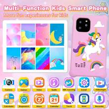 3-10 Years Old Kids Educational Music Toy Phone, 2.8" IPS Touch Screen, Dual Camera, Soft Silicone Shock-Proof Case, 32GB Storage Card, Suitable For Halloween & Easter Gifts, Pink - Multicolor - View 12