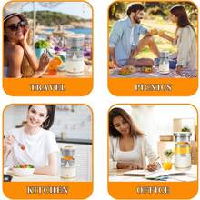 USB Rechargeable Juice Extractor - Fast 20 Seconds Orange Juice Extraction, Detachable Design, Easy To Clean ABS Cup, Great For Oranges, Lemons, Grapefruits And More |Modern Kitchen Utensils |Durable Plastic, Fast Juicing |Detachable Parts |Easy To Clean Material - 橘色 - 查看 3