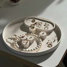 圆形硅胶混凝土模具，大底托盘形状，环氧粘土石膏模具，水果托盘设计，耐用材料，易于脱模