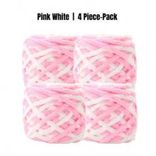 1Roll Multicolor Ice Strip Yarn 100g, 8mm Thick - Soft And Chunky Chenille Yarn, Fluffy Thread Knitting Chenille Yarn, Ideal For DIY Knitting & Crochet Projects Like Scarves, Slippers