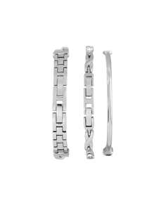 Anne Klein Women's Silver Crystal Accented Bangle Watch And Bracelet Set With Two Matching Bracelets Watch Set For Women Luxury Casual Quartz Watch Set For Ladies With Adjustable Bracelet