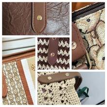 2 件 PU 皮革包带，宽带 - 铆钉设计，2 种款式，长尺寸：28.35 X 0.83 X 0.43 英寸，短尺寸：18.34 X 0.83 X 0.43 英寸（短尺寸仅适用于手提包），优质 PU 皮革，适用于手工包，编织包、单肩包和其他钱包的替换部件，DIY 钱包制作