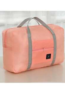 1pc Foldable Large Capacity Travel Bag, Lightweight Luggage Duffel Bag Suitable For Sports, Travel, Vacation, Back To School, Weekend Trip, Overnight, Travel Storage, Airport Travel Clothes, Travel Essentials, Luggage Bag, Christmas Gift Ideas, For Women, Girls, Mom, Mother's Friend, Birthday, Fitness Bag, Sports Bag, Training Bag, Holiday, Thanksgiving, Thank You Gift