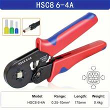 1200pcs Pipe Crimp Terminals, Multi-Style Terminal Kit, Copper Tube + Flame Retardant PVC Shell, Wire Connectors, High Precision Alloy Steel Crimping Pliers HSC8 6-4A, 0.25-10mm