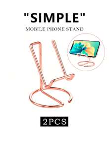 1/2pcs Simple Iron Business Card Holder Stand (Gold/Rose Gold/Silver/Black)