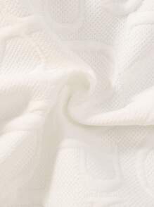 Set de 2 piezas para niños, chaqueta de manga larga con patrón de letra grande y estilo deportivo de tela jacquard y pantalones casuales ligeros, adecuado para uso diario o actividad al aire libre