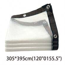 防水防风重型透明乙烯基篷布 - 非常适合温室、花园、露台、凉亭和露营车 - 实用挂钩