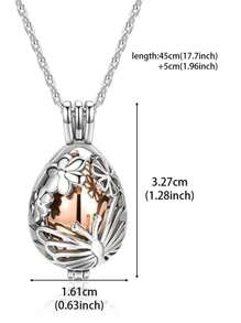 Cremation Jewelry Urn Necklace For Ashes Teardrop Butterfly Urn Memorial Locket Pendant Necklace Hollow Flower Jar Keepsake Cremation Jewelry For Women