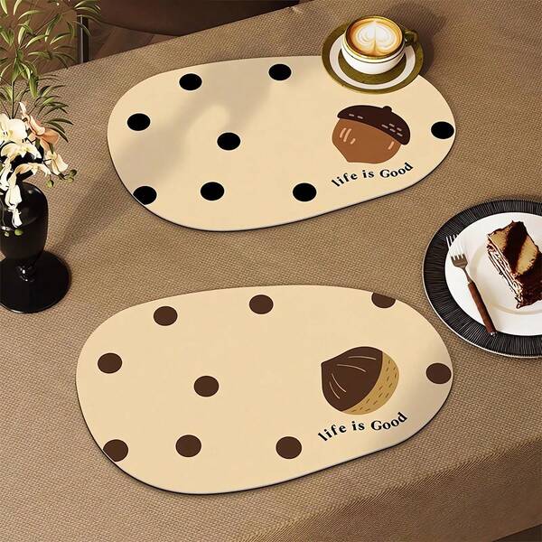 Vintage Retro PU Tischsets, wasserdicht & ölfest, waschbare Lederoptik, elegante Tischsets mit Wärmeisolierung