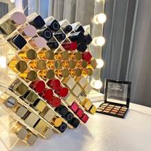 1 pièce Organisateur cosmétique de bureau en acrylique transparent pour palette de poudre compacte, boîte de rangement à tiroir anti-poussière, présentoir pour outils de maquillage