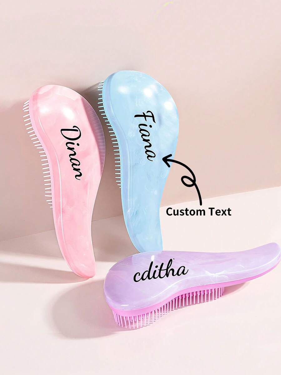 1pc Customized Children's Growth Memory Hair Accessory Brush Set, Personalized Girls Hair Ornament Brush, Customized Name Friend, Family Gift, Gift For Girls, Mothers, Teachers - Hair Brush, Hair Comb,Multi-Functional,Ornamental,Letter,Stylish,Modern,Colorful,Cute,Adorable,Casual,Custom,Personalised,Unique,Customized,Ideal Gifts For Him,Ideal Gifts For Her,Christmas Gift Supplies