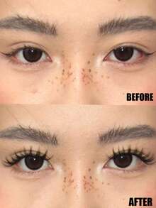 100 片自然 C 卷柔软狗狗风格和懒女孩可爱蓬松卡通系列假睫毛，适合初学者睫毛簇、睫毛簇、单根睫毛、睫毛、假睫毛 - C - 查看 8