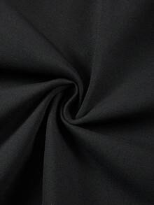 2 piezas Pantalones de mujer de unicolor con bolsillos elegantes y elásticos de cintura alta, aptos para el trabajo y la oficina, para uso diario, todo el año