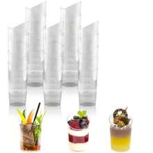 50 Stück/Set 59ml Mini Dessertbehälter, Mini Pudding Becher, Sommer Dessert Behälter, Eiscreme Becher, Mousse Kuchen Behälter, geeignet für Muttertag, Geburtstags Party, Einschulung, Abschlussfeier, Hochzeit, Singles Party, Halloween, Weihnachten und andere Feiertage