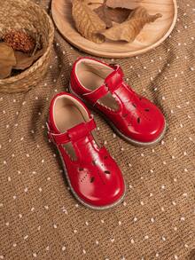 Vintage Elegant Mary Jane Flat Shoes For Girls, Red School Princess Shoes, Back To School Performance Footwear