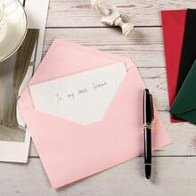 50 Pack A7 Colorful 5x7 Envelopes V Flap Invitation Envelopes 5x7 Cards, Birthday, Weddings, Graduations, Greeting Cards, Shower 5.24 X.24 Inches (Dark Green) - 墨綠色 - 查看 6