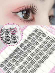 60 件自然 C 卷假睫毛 10-12 毫米，角色扮演睫毛适合女性眼睛、派对、俱乐部、化妆初学者、猫眼、扇形、超轻、万圣节睫毛化妆、圣诞节睫毛化妆睫毛簇、睫毛簇、单根睫毛、睫毛、假睫毛 - C - 查看 5