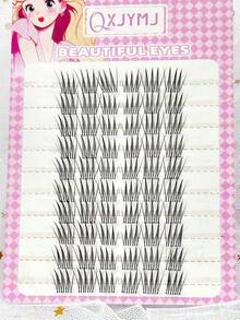 60 件自然 C 卷假睫毛 10-12 毫米，角色扮演睫毛适合女性眼睛、派对、俱乐部、化妆初学者、猫眼、扇形、超轻、万圣节睫毛化妆、圣诞节睫毛化妆睫毛簇、睫毛簇、单根睫毛、睫毛、假睫毛 - C - 查看 6