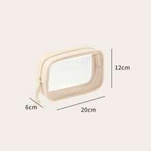 Bolsa de almacenamiento de cosméticos de PU transparente, bolsa organizadora de gran capacidad para mujeres, bolsa de maquillaje portátil para viajes, bolsa de maquillaje, bolsa de cosméticos, bolsa de aseo, artículos esenciales para viajes, artículos esenciales para cruceros, artículos esenciales para vacaciones para hombres y mujeres